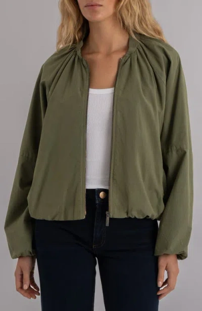Kut From The Kloth Lainey Ruched Bomber Jacket In Green
