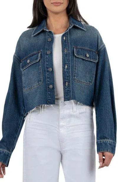Kut From The Kloth Lana Raw Hem Denim Jacket In Assertiveness