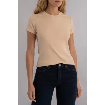 Kut From The Kloth Langley Rib Jersey T-shirt In Nude