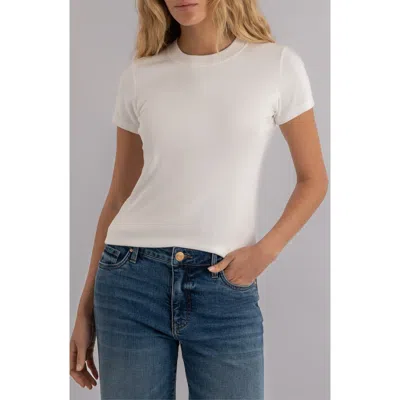 Kut From The Kloth Langley Rib Jersey T-shirt In White