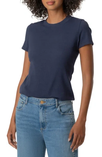 Kut From The Kloth Langley Rib Top In Blue