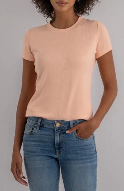 Kut From The Kloth Langley Rib Top In Orange