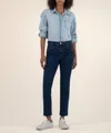 Kut From The Kloth Leighton Linen Top In Light Wash In Blue