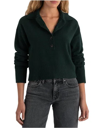 Kut From The Kloth Lilia Button Front Sweater In Forest In Green