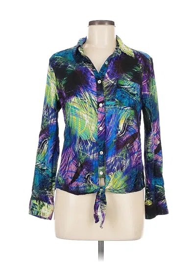 Pre-owned Kut From The Kloth Long Sleeve Blouse In Black