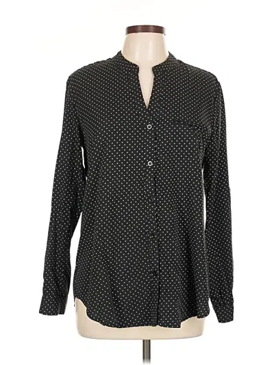 Pre-owned Kut From The Kloth Long Sleeve Blouse In Black