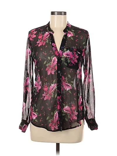 Pre-owned Kut From The Kloth Long Sleeve Blouse In Black