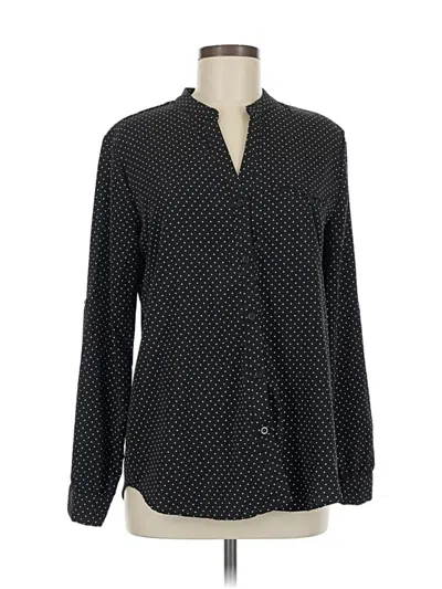 Pre-owned Kut From The Kloth Long Sleeve Blouse In Black