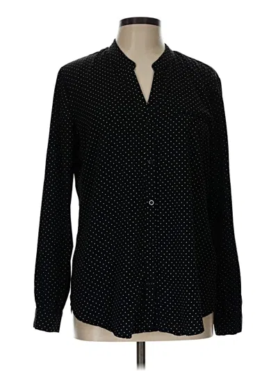 Pre-owned Kut From The Kloth Long Sleeve Blouse In Black