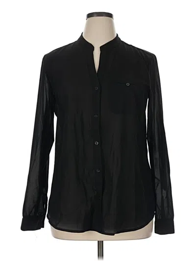 Pre-owned Kut From The Kloth Long Sleeve Blouse In Black