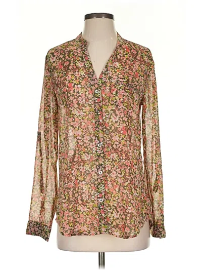 Pre-owned Kut From The Kloth Long Sleeve Blouse In Brown