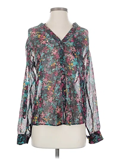 Pre-owned Kut From The Kloth Long Sleeve Blouse In Gray