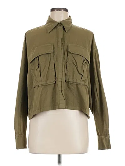 Pre-owned Kut From The Kloth Long Sleeve Blouse In Green