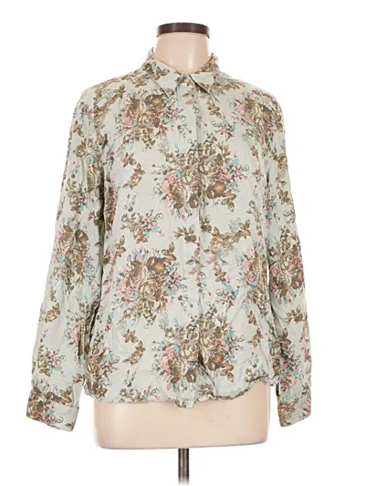 Pre-owned Kut From The Kloth Long Sleeve Blouse In Ivory