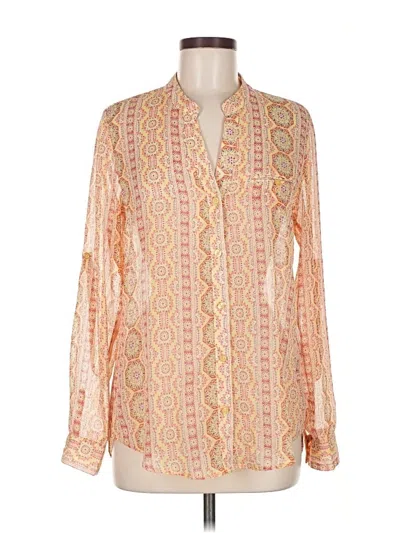 Pre-owned Kut From The Kloth Long Sleeve Blouse In Orange