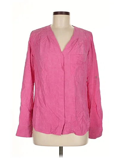 Pre-owned Kut From The Kloth Long Sleeve Blouse In Pink