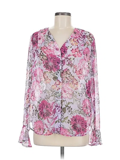 Pre-owned Kut From The Kloth Long Sleeve Blouse In Pink