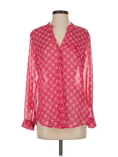 Pre-owned Kut From The Kloth Long Sleeve Blouse In Pink