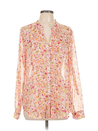 Pre-owned Kut From The Kloth Long Sleeve Blouse In Pink