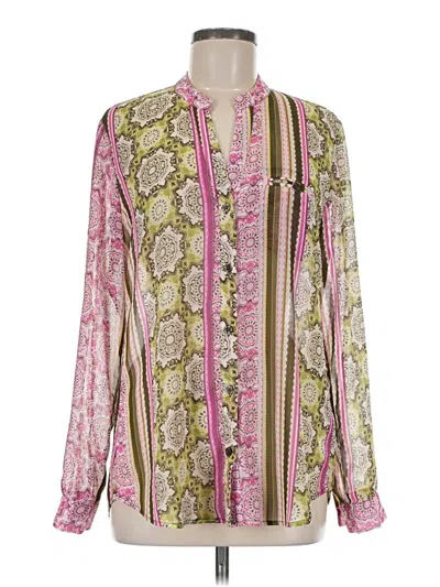 Pre-owned Kut From The Kloth Long Sleeve Blouse In Pink