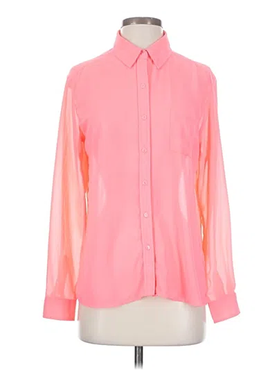 Pre-owned Kut From The Kloth Long Sleeve Blouse In Pink