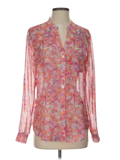 Pre-owned Kut From The Kloth Long Sleeve Blouse In Pink