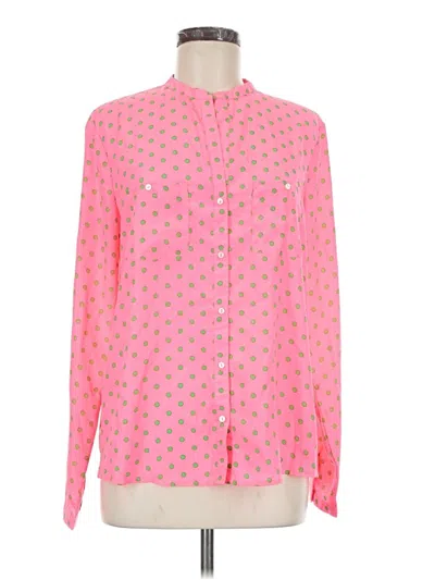 Pre-owned Kut From The Kloth Long Sleeve Blouse In Pink