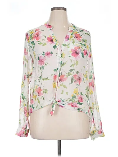 Pre-owned Kut From The Kloth Long Sleeve Blouse In Pink