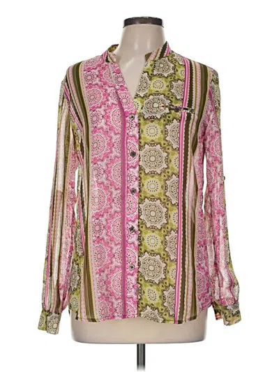 Pre-owned Kut From The Kloth Long Sleeve Blouse In Pink