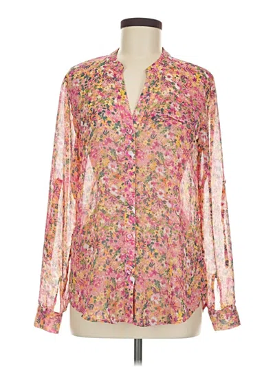 Pre-owned Kut From The Kloth Long Sleeve Blouse In Pink