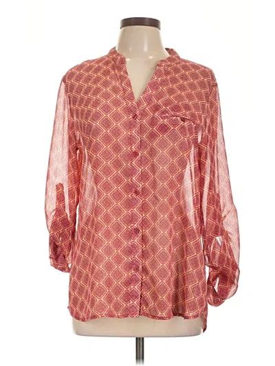Pre-owned Kut From The Kloth Long Sleeve Blouse In Pink