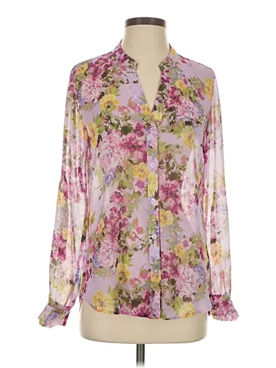 Pre-owned Kut From The Kloth Long Sleeve Blouse In Purple