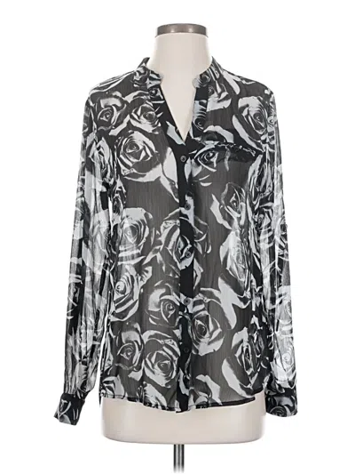 Pre-owned Kut From The Kloth Long Sleeve Blouse In Silver