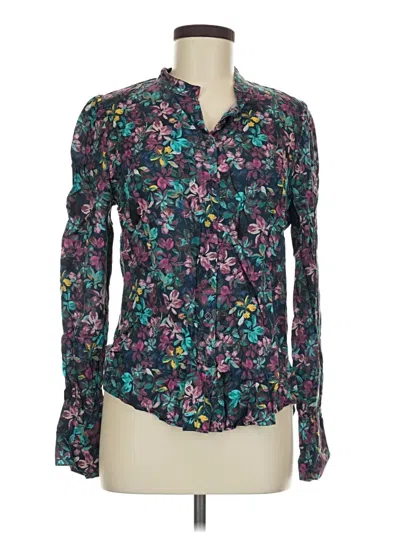 Pre-owned Kut From The Kloth Long Sleeve Blouse In Teal