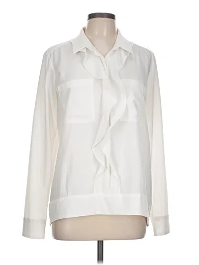 Pre-owned Kut From The Kloth Long Sleeve Blouse In White