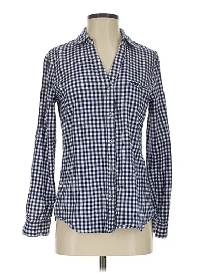 Pre-owned Kut From The Kloth Long Sleeve Button Down Shirt In Blue