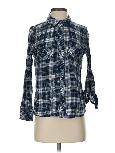 Pre-owned Kut From The Kloth Long Sleeve Button Down Shirt In Blue