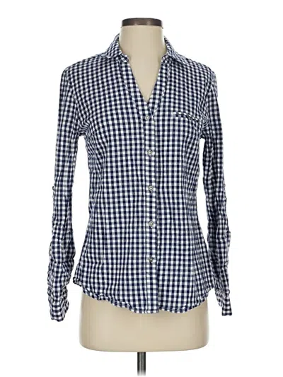 Pre-owned Kut From The Kloth Long Sleeve Button Down Shirt In Blue