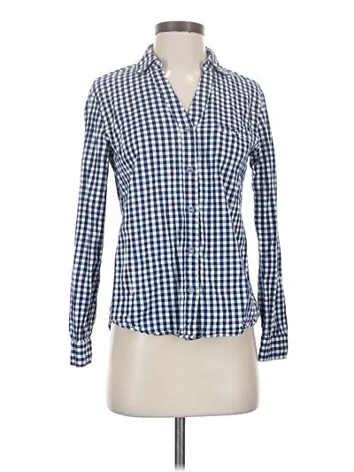 Pre-owned Kut From The Kloth Long Sleeve Button Down Shirt In Blue