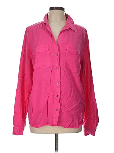 Pre-owned Kut From The Kloth Long Sleeve Button Down Shirt In Pink