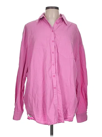 Pre-owned Kut From The Kloth Long Sleeve Button Down Shirt In Pink