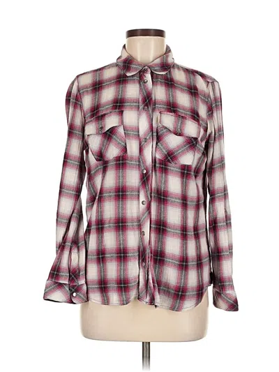 Pre-owned Kut From The Kloth Long Sleeve Button Down Shirt In Red