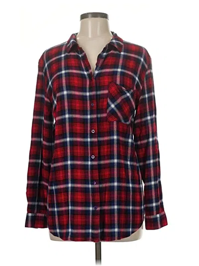 Pre-owned Kut From The Kloth Long Sleeve Button Down Shirt In Red
