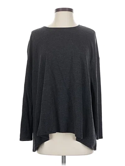 Pre-owned Kut From The Kloth Long Sleeve Top Gray Boatneck Tops