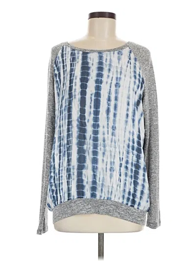 Pre-owned Kut From The Kloth Long Sleeve Top Gray Boatneck Tops