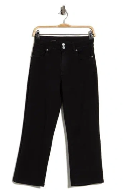 Kut From The Kloth Lucky High Waist Wide Leg Ankle Jeans In Black