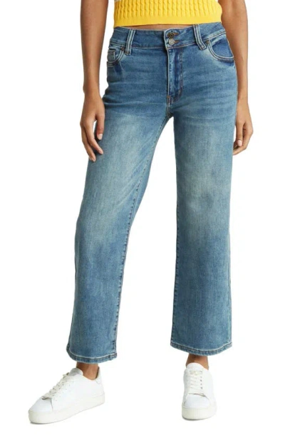 Kut From The Kloth Lucy Double Button Wide Leg Jeans In Blue