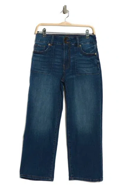 Kut From The Kloth Lucy High Waist Crop Wide Leg Jeans In Blue