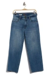 Kut From The Kloth Lucy Raw Hem Low Rise Crop Wide Leg Jeans In Red