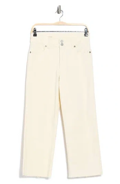 Kut From The Kloth Lucy Raw Hem Wide Leg Jeans In Sand